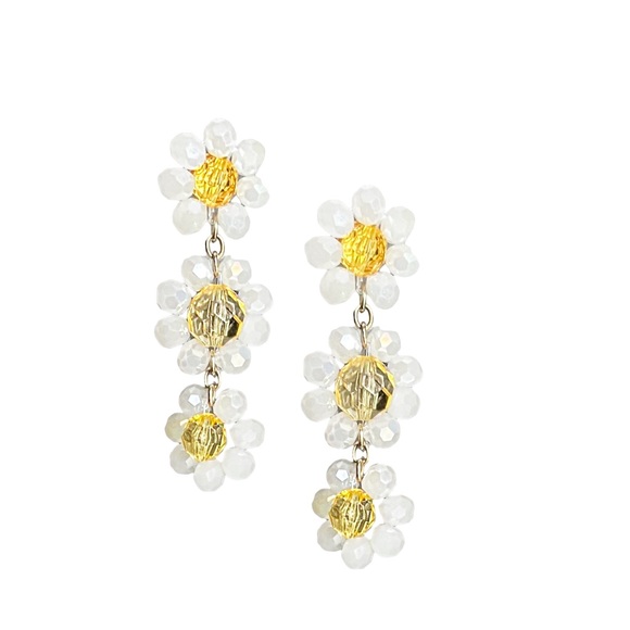 Bloom pierced flower šø dangle 90ās Lizalis earrings